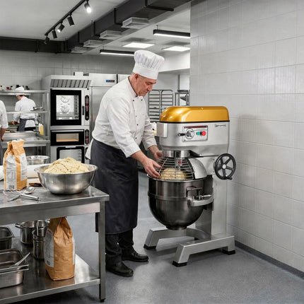 GGM Gastro Commercial Floor Standing  Planetary Mixer - 40L - 1,31kW - incl. 3 attachments