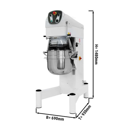 GGM Gastro Commercial Floor Standing Planetary Mixer  - 40L - 1,5kW - incl. 3 attachments