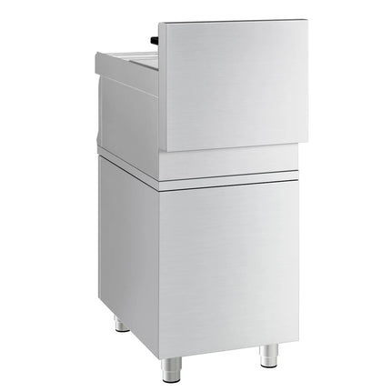 GGM Gastro Commercial Free Standing Electric Fryer - 10 litres - 9kW - with drain tap - incl. base frame - incl. substructure with 1 door
