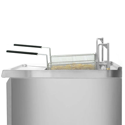 GGM Gastro Commercial Free Standing Electric Fryer - 22 litres - 22kW - Electronic control - with built-in oil filtration - with automatic basket lift