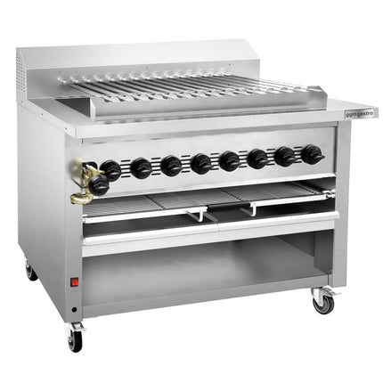 GGM Gastro Commercial Gas Adana & Shish Kebab Skewer Grill – 15 Auto-Rotating Skewers - 8 Burners - 36.2 kW