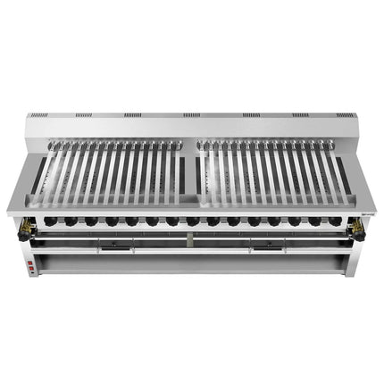 GGM Gastro Commercial Gas Adana & Shish Kebab Skewer Grill – 30 Auto‑Rotate Skewers - 15 Burners - 23 Included