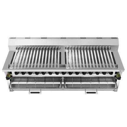 GGM Gastro Commercial Gas Adana & Shish Kebab Skewer Grill – 30 Auto‑Rotate Skewers - 15 Burners - 23 Included
