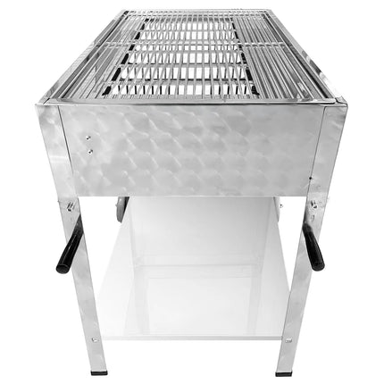 GGM Gastro Commercial Gas Chargrill - 10kW - Freestanding - 560mm Deep - 3 Burners - 1 Grill Grids - Polished - incl. Grill Grid, Baking Trays, Base Frame
