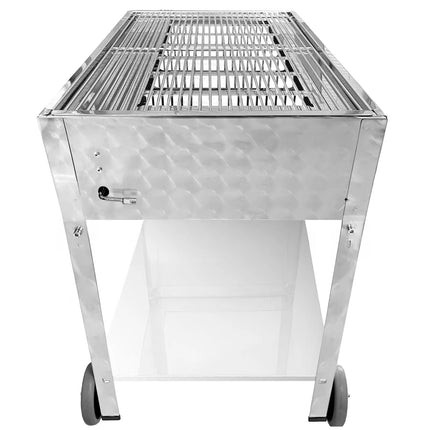 GGM Gastro Commercial Gas Chargrill - 10kW - Freestanding - 560mm Deep - 3 Burners - 1 Grill Grids - Polished - incl. Grill Grid, Baking Trays, Base Frame
