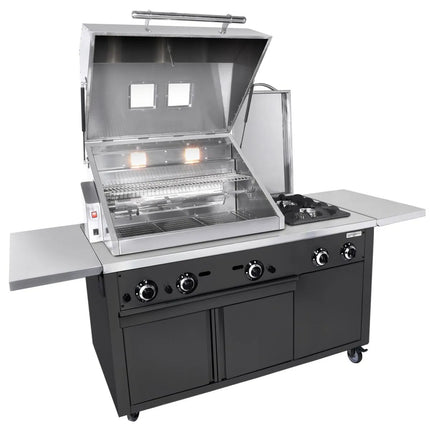 GGM Gastro Commercial Gas Chargrill - 22.5kW - Freestanding - 850mm Deep - Black