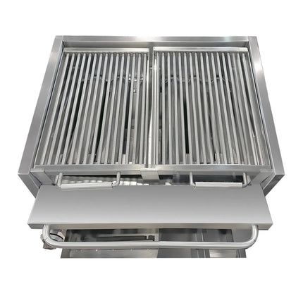 GGM Gastro Commercial Gas Chargrill - 25kW - 800mm - Freestanding - 900mm Deep - 6 Burners - 2 Grill Grids - Tilting Grill Grid