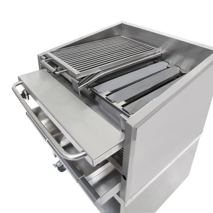 GGM Gastro Commercial Gas Chargrill - 25kW - 800mm - Freestanding - 900mm Deep - 6 Burners - 2 Grill Grids - Tilting Grill Grid