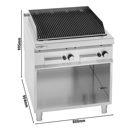 GGM Gastro Commercial Gas Chargrill Paolo 900 - 800mm - Freestanding - Cast-Iron Cooking Grids