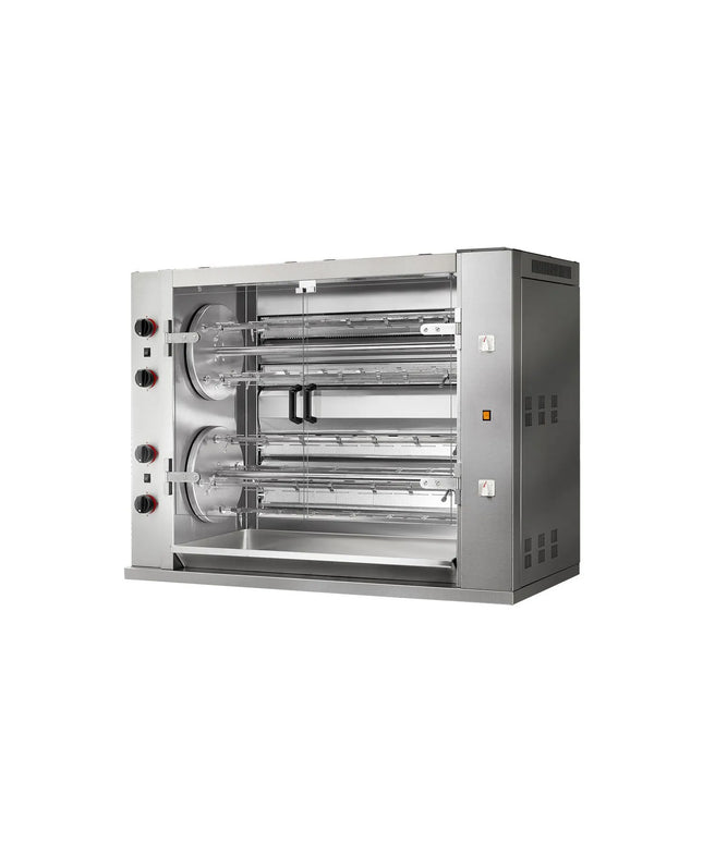 GGM Gastro Commercial Gas Chicken Rotisserie Oven - 47.6kW - with 8 Skewers for up to 48 chickens