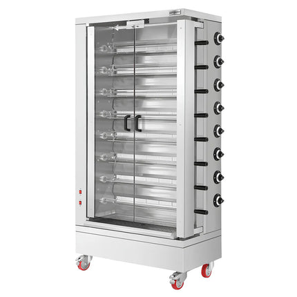GGM Gastro Commercial Gas Chicken Rotisserie Oven - 51.73kW - with 8 Skewers for up to 48 chickens