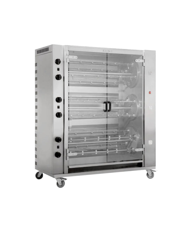 GGM Gastro Commercial Gas Chicken Rotisserie Oven - 55.8kW - with 12 Skewers for up to 72 chickens