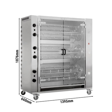 GGM Gastro Commercial Gas Chicken Rotisserie Oven - 55.8kW - with 12 Skewers for up to 72 chickens