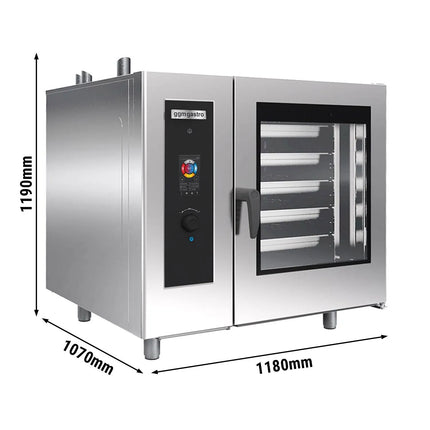 GGM Gastro Commercial Gas Combi Oven – Touch Control – 20 × GN 1/1 – with Automatic Cleaning System, Core Temperature Probe, Boiler, Rack