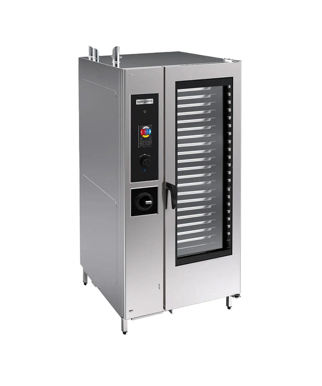 GGM Gastro Commercial Gas Combi Oven – Touch Control – 40 × GN 1/1 – with Automatic Cleaning System, Core Temperature Probe, Boiler, Rack