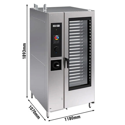 GGM Gastro Commercial Gas Combi Oven – Touch Control – 40 × GN 1/1 – with Automatic Cleaning System, Core Temperature Probe, Boiler, Rack