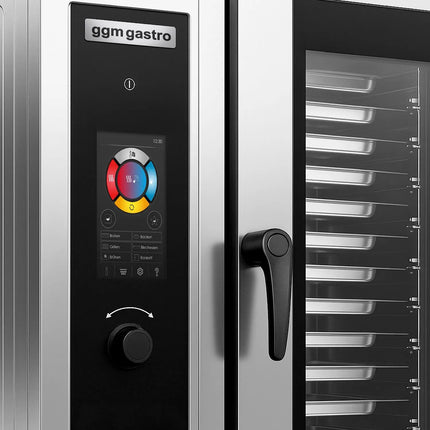 GGM Gastro Commercial Gas Combi Oven – Touch Control – 40 × GN 1/1 – with Automatic Cleaning System, Core Temperature Probe, Boiler, Rack