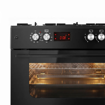 GGM Gastro Commercial Gas Cooker – 5 Burners (13.45 kW) – 900 mm – with Electric Oven (3.23 kW)