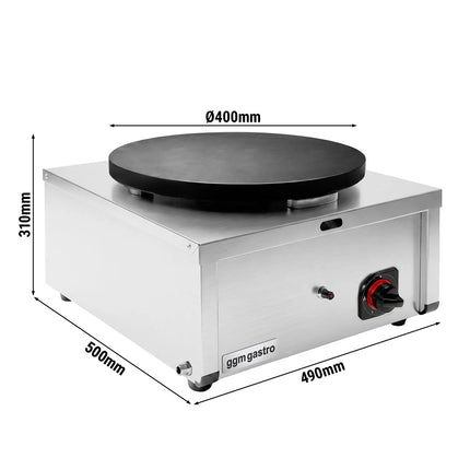 GGM Gastro Commercial Gas Crepe Maker - Thermostatic Control - Single - 400mm