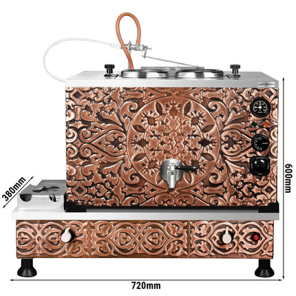 GGM Gastro Commercial Gas & Electric Copper Tea Urn - 770mm - 22 Litres