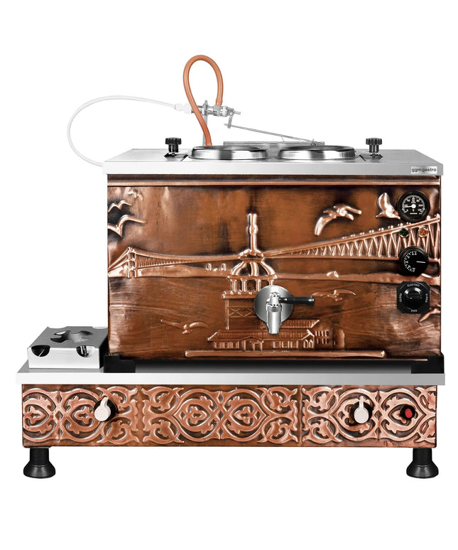 GGM Gastro Commercial Gas & Electric Copper Tea Urn - 770mm - 22 Litres - Istanbul Design