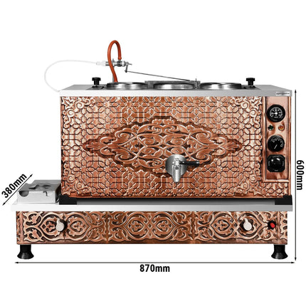 GGM Gastro Commercial Gas & Electric Copper Tea Urn - 870mm - 33 Litres