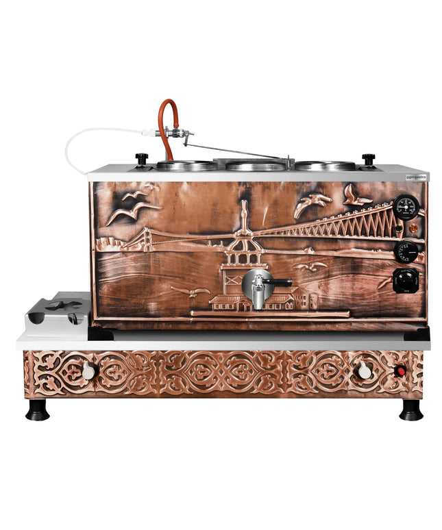 GGM Gastro Commercial Gas & Electric Copper Tea Urn - 870mm - 33 Litres - Istanbul Design
