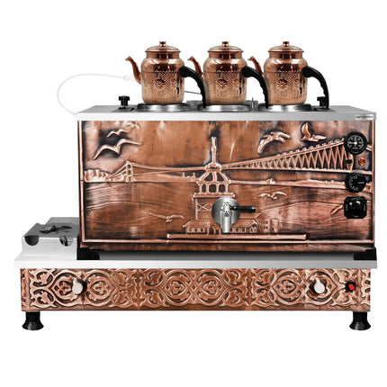 GGM Gastro Commercial Gas & Electric Copper Tea Urn - 870mm - 33 Litres - Istanbul Design