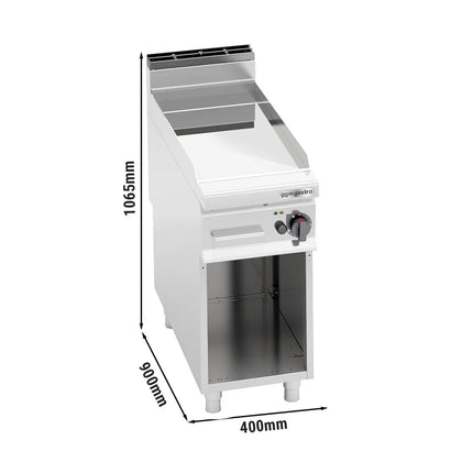 GGM Gastro Commercial Gas Griddle - 10.0kW - Smooth Plate - Cooking area: 395x500mm - on Stand
