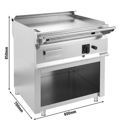 GGM Gastro Commercial Gas Griddle - 12.0kW - Smooth Plate - Cooking area: 795x585mm - on Stand
