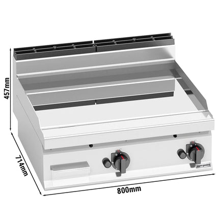 GGM Gastro Commercial Gas Griddle - 13.8kW - Smooth Plate - Cooking area: 795x500mm