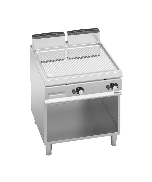 GGM Gastro Commercial Gas Griddle - 14.0kW - Ribbed Plate - on Stand