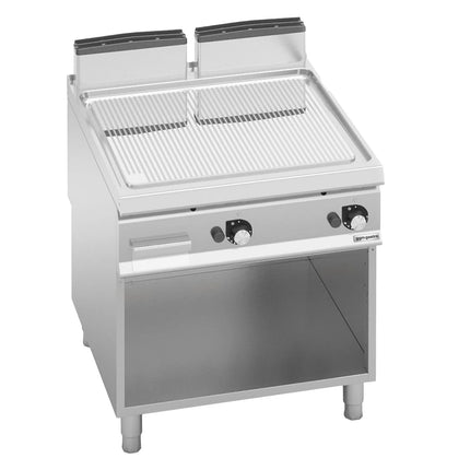 GGM Gastro Commercial Gas Griddle - 14.0kW - Ribbed Plate - on Stand