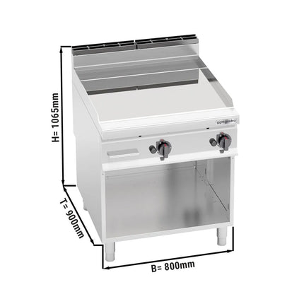 GGM Gastro Commercial Gas Griddle - 20.0kW - Smooth Plate - Cooking area: 796x667mm - on Stand