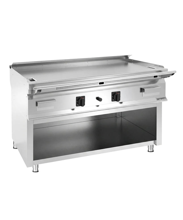 GGM Gastro Commercial Gas Griddle - 24kW - Smooth Plate - Cooking area: 1395x585mm - on Stand
