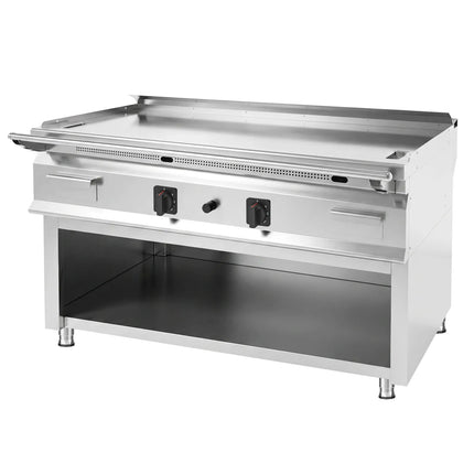 GGM Gastro Commercial Gas Griddle - 24kW - Smooth Plate - Cooking area: 1395x585mm - on Stand