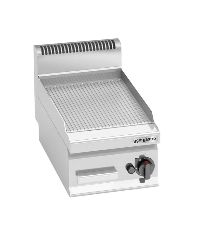 GGM Gastro Commercial Gas Griddle - 4.0kW - Ribbed Plate - Cooking area: 296x430mm