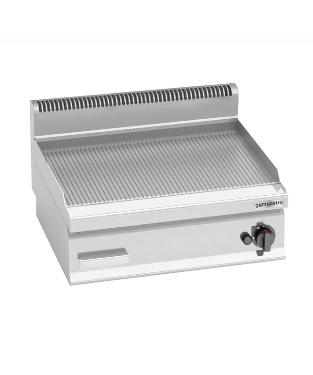 GGM Gastro Commercial Gas Griddle - 4.0kW - Ribbed Plate - Cooking area: 296x430mm