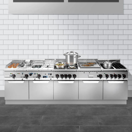 GGM Gastro Commercial Gas Griddle - 4.0kW - Ribbed Plate - Cooking area: 296x430mm
