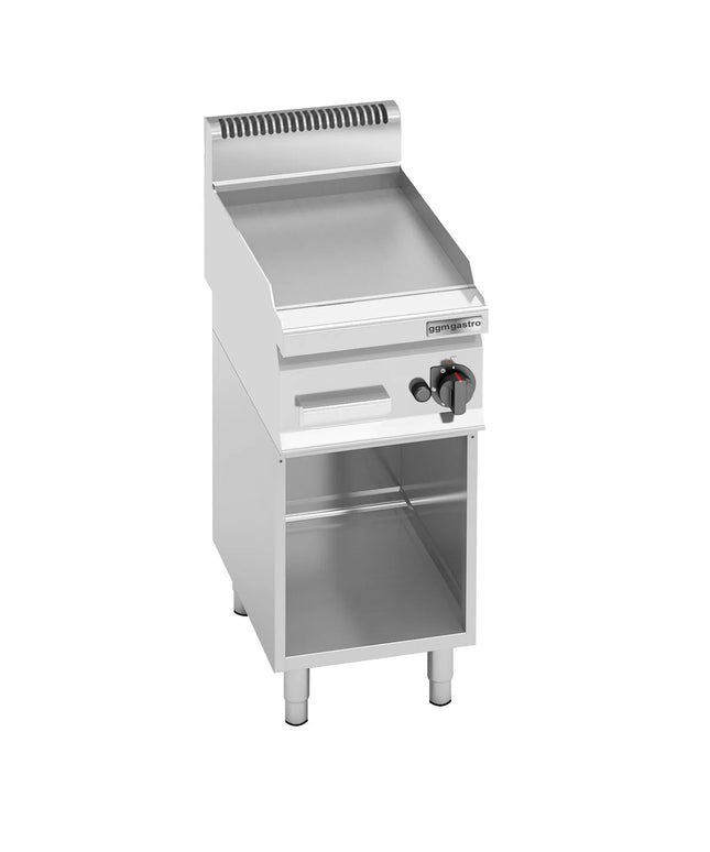 GGM Gastro Commercial Gas Griddle - 4.0kW - Smooth Plate - Cooking area: 296x430mm - on Stand
