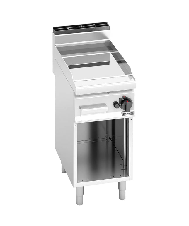 GGM Gastro Commercial Gas Griddle - 6.9kW - Smooth Plate - Cooking area: 395x500mm - on Stand