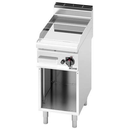 GGM Gastro Commercial Gas Griddle - 6.9kW - Smooth Plate - Cooking area: 395x500mm - on Stand