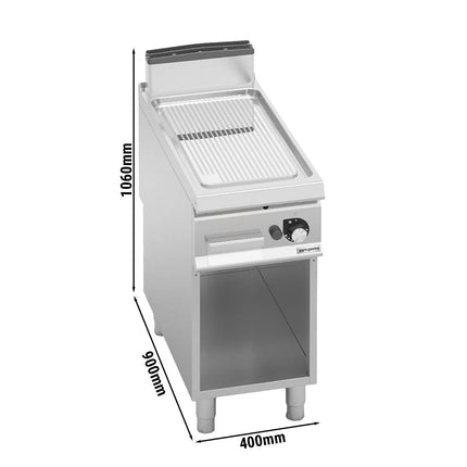 GGM Gastro Commercial Gas Griddle - 7.0kW - Ribbed Plate - on Stand