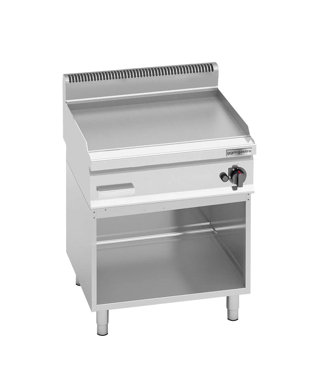 GGM Gastro Commercial Gas Griddle - 8kW - Smooth Plate - Cooking area: 596x430mm - on Stand