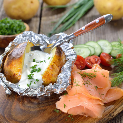 GGM Gastro Commercial Gas Jacket Potato Oven - Manual Controls - 4.9kW - 500x1200x700mm - with 3 drawers