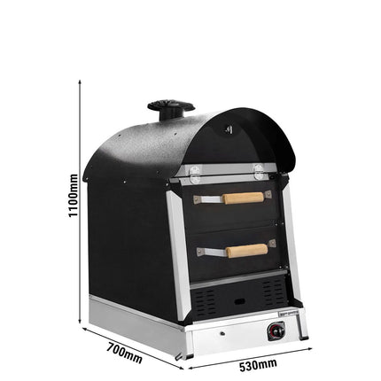 GGM Gastro Commercial Gas Jacket Potato Oven - Manual Controls - 530x1100x740mm - with 2 drawers
