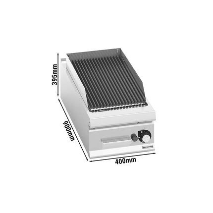 GGM Gastro Commercial Gas Lava Rock Chargrill Paolo 900 Series - 400mm - Countertop - 900mm Deep - 9kW
