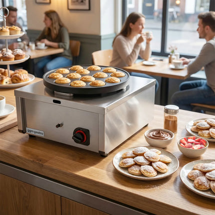 GGM Gastro Commercial Gas Mini Pancake Maker - Thermostatic Control