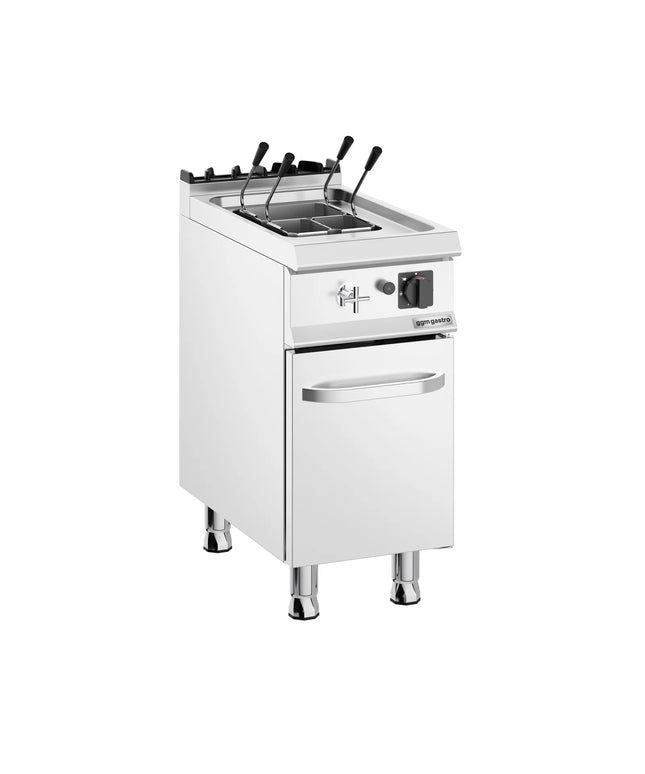 GGM Gastro Commercial Gas Pasta Cooker - Single Tank - Freestanding - 18L - 10.5kW - with Drain Tap - on Cupboard Base - 1-Door