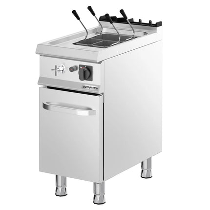 GGM Gastro Commercial Gas Pasta Cooker - Single Tank - Freestanding - 18L - 10.5kW - with Drain Tap - on Cupboard Base - 1-Door